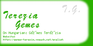 terezia gemes business card